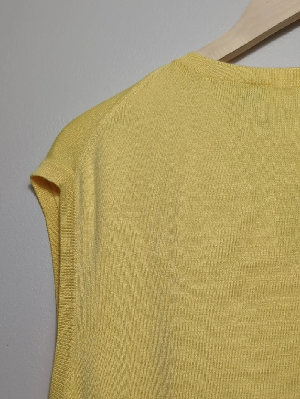 Vintage 90s Polo Ralph Lauren Yellow Pima Cotton Knit Sweater Vest Navy Pony XL‎